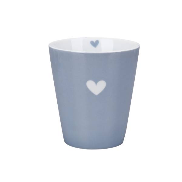 HAPPY MUG COLOURFUL HEART DUSTY BLUE